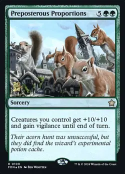 Preposterous Proportions - Foil - Prerelease Promo - Prerelease Cards #0109 MTG - Image 1