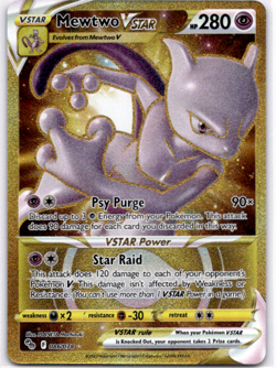 Mewtwo VSTAR (86) (Secret) 086/078 Secret Rare Pokemon GO Pokemon Card NM - Image 1