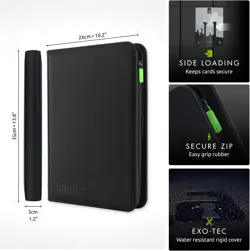 Vault X Premium Exo-Tec Zip Binder - 9 Pocket Trading Card Album Folder Black - Image 2