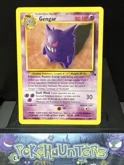 Pokemon Card Gengar 20/62 Fossil Set Non Holo Rare WOTC Light Play - Image 1