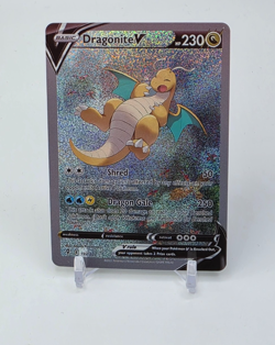 Custom SPARKLING HOLO Dragonite V Dragonite READ DESCRIPTION BELOW - Image 1