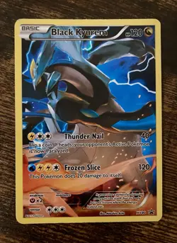 Pokemon TCG Black Kyurem XY Black Star Promos XY80 Holo Promo MP UK - Image 1