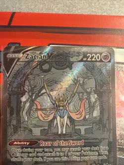 Pokemon TCG Zacian V GG48 and Zamazenta GG54 Regigigas V Crown Zenith Fullart NM - Image 3