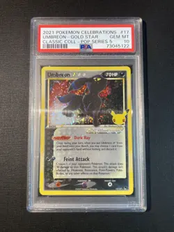 Pokemon TCG Classic Collection Pop Series 5 Umbreon Gold Star PSA 10 GEM MINT - Image 4