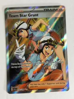 Pokemon TCG Scarlet & Violet Base Full Art Team Star Grunt 242/198 Near Mint - Image 1