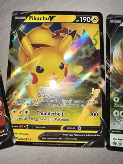 Pokemon TCG Vivid Voltage Pikachu V 043/185 Battle Academy Stamp Ultra Rare NM/M - Image 1