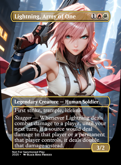 Lightning, Army of One - MTG Anime Custom - Playtest - Image 1