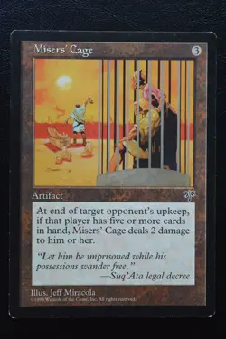 Magic The Gathering MTG MISERS' CAGE Mirage MP Moderately Played - Image 1
