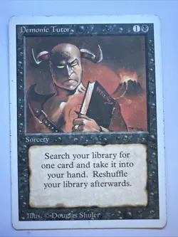 Demonic Tutor Revised Edition Regular Light To Moderate Wear - Image 1