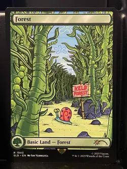 Forest Full Art #1943 NM/M Spongebob Secret Lair MTG Magic the Gathering - Image 1