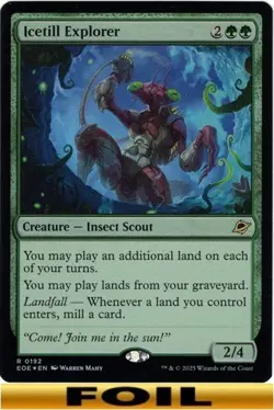 1x - Icetill Explorer - FOIL #196 - Edge of Eternities - NM MTG - Image 1