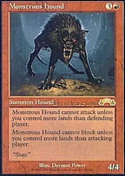 Monstrous Hound - Exodus #89/143 MTG Magic The Gathering - Image 1