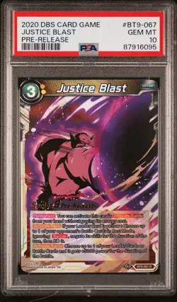 Toppo - Justice Blast Pre-Release Stamped Foil Dragon Ball Card Game PSA 10 - Image 1