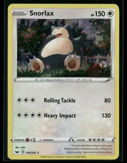 Pokemon Blister Exclusives #140/202 Snorlax (Cosmos Holo) Promo, NM - Image 1