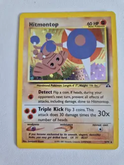 Pokemon TCG Hitmontop Neo Discovery Holo Card 3/75 - Image 1