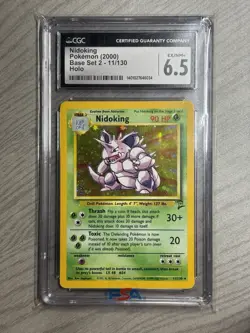 2000 Base Set 2 Nidoking 11/130 Holo Vintage Pokemon Card CGC 6.5 - Image 1