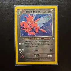 Pokemon TCG Dark Scizor Holo Rare Neo Destiny Unlimited 9/105 WOTC Vintage MP - Image 1
