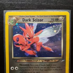 Pokemon TCG Dark Scizor Holo Rare Neo Destiny Unlimited 9/105 WOTC Vintage MP - Image 2