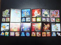 Pokemon Card Coris Promo Non Holo Sticker x4 Gyarados Snorlax etc #5304 - Image 1