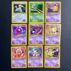 Vintage Pokemon Gym Challenge Sabrina's Lot of 9 Cards MP-LP - Image 1
