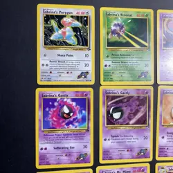 Vintage Pokemon Gym Challenge Sabrina's Lot of 9 Cards MP-LP - Image 2