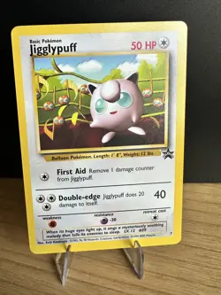 JIGGLYPUFF # 7 Black Star Promo Pokemon Card 2000 WOTC tcg Near Mint ! - Image 1