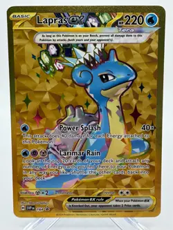 Pokemon Card - Lapras EX 164 Scarlet & Violet Black Star Promo Full Art - Image 1