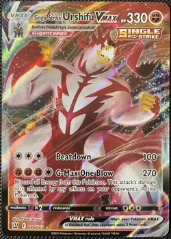 Single Strike Urshifu VMAX 086/163 Swsh05: Battle Styles Holo - Pokemon Card - Image 1