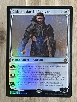Awesome Magic The Gathering MTG Card Gideon, Martial Paragon 270/269 Foil LP - Image 1