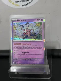 Mr. Mime Holo Rare Card - 122/165 - Scarlet & Violet 151 Pokemon 2023 - Image 1