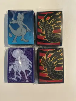 Pokemon Trading Card Sleeves Various ETBs (LOT of 4 PACKS) 260 Total Sleeves - Image 1