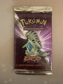 Pokemon Neo Destiny Sealed Booster Pack (11 cards) Tyranitar Artwork - Image 1