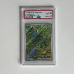 2023 BULBASAUR PSA 10 GEM MINT Illustration Rare #166/165 SV Pokemon 151 English - Image 1