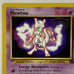 Pokemon Card - Mewtwo WB Stamped Movie Promo WOTC Promo Stamped #3 - Image 3