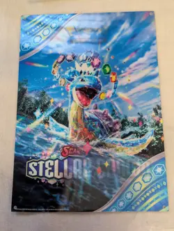 Pokemon TCG Stellar Crown Lapras Official Promo Lenticular Retail Sign 17x24 - Image 1