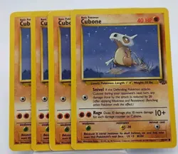 4x 1999 WOTC POKEMON TCG JUNGLE CUBONE 50/64 - COMMON (C) MP Unlimited - Image 1