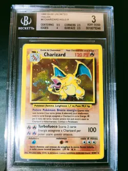 Pokemon Charizard Set Base BGS 3 Ita No Shining Goldstar - Image 1