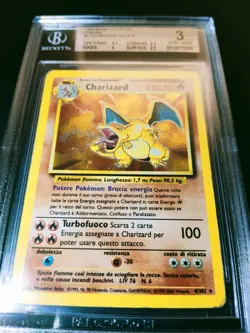 Pokemon Charizard Set Base BGS 3 Ita No Shining Goldstar - Image 2