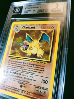 Pokemon Charizard Set Base BGS 3 Ita No Shining Goldstar - Image 3