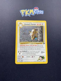 Pokemon TCG Giovanni's Persian Gym Challenge 8/132 Holo Rare LP. - Image 1