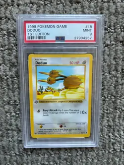 Pokemon 1st Edition Base Set German Doduo (Dodu) 48/102 PSA 9 Mint - Image 1