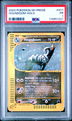 PSA 1 2003 Skyridge Houndoom Holo Foil H11/H32 WOTC E-Reader Series Pokemon - Image 1