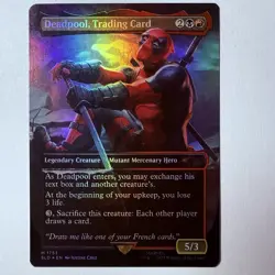 Magic The Gathering Mtg Foil Deadpool, Trading Card Secret Lair Mythic Near Mint - Image 1