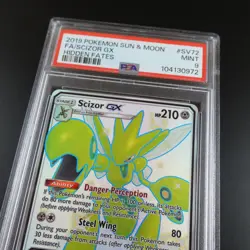 PSA 9 Scizor GX SV72/SV94 Hidden Fates Full Art Holo Pokemon Card - Image 2