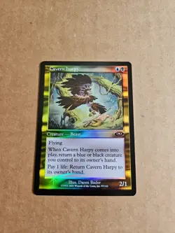 Cavern Harpy FOIL [Planeshift] Mtg Magic NON PLAYED BLUE/BLACK CARD - Image 1