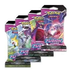 Pokemon TCG: Sword & Shield-Fusion Strike Sleeved Booster Pack (10 Cards) 6pks ✅ - Image 1
