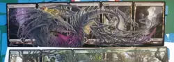 MtG BFZ Skeleton Dragon 5-Card Swamp Panorama Magic Altered Hand Painted Art - Image 4