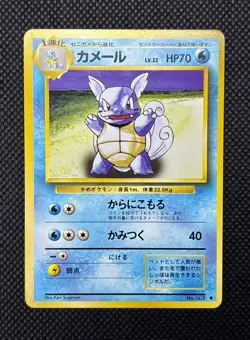 Squirtle No.007 + Wartortle No.008 Base set 1996 - Pokemon Card Japanese LP - Image 3