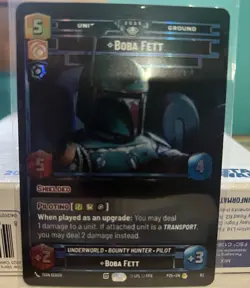 Boba Fett Feared Bounty Hunter Silver Pack Card SWU - Image 1