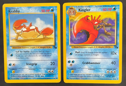 Krabby 51/62 and Kingler 38/62 - Pokemon TCG WOTC Card Bundle MP Free Shipping - Image 1